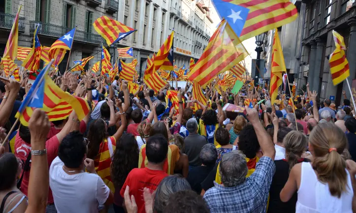 Manifestaci&oacute;n por la independencia de Catalu&ntilde;a