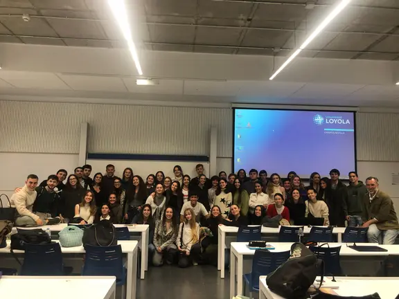 El exfutblista Carlos Marchena en la Universidad Loyola (Sevilla)