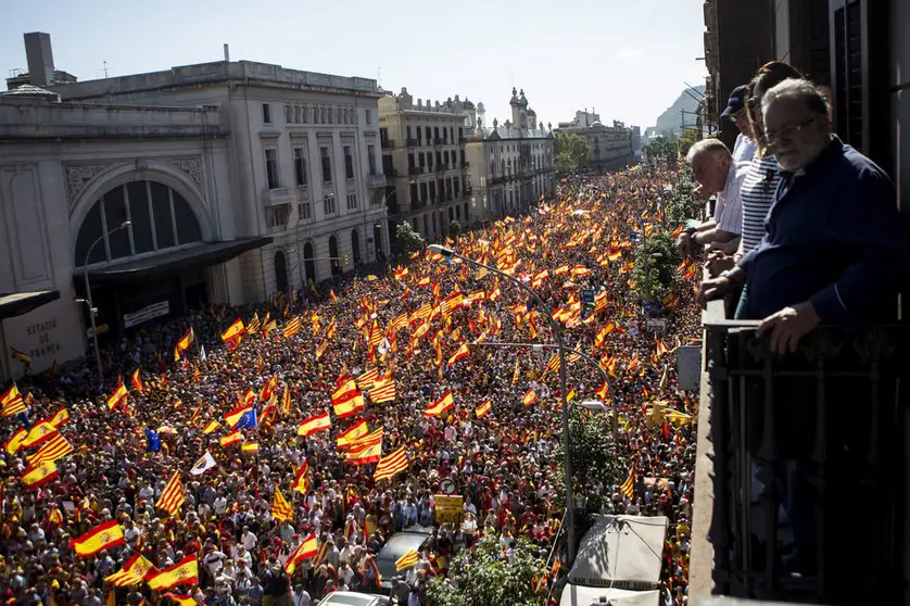 Manifestantes en el Centro de Barcelona- El economista