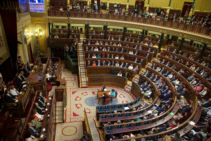 Vista del hemiciclo del Congreso de los Diputados