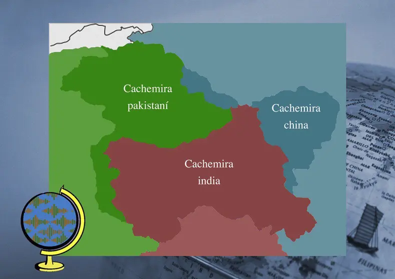 Mapa Cachemira India Pakistán