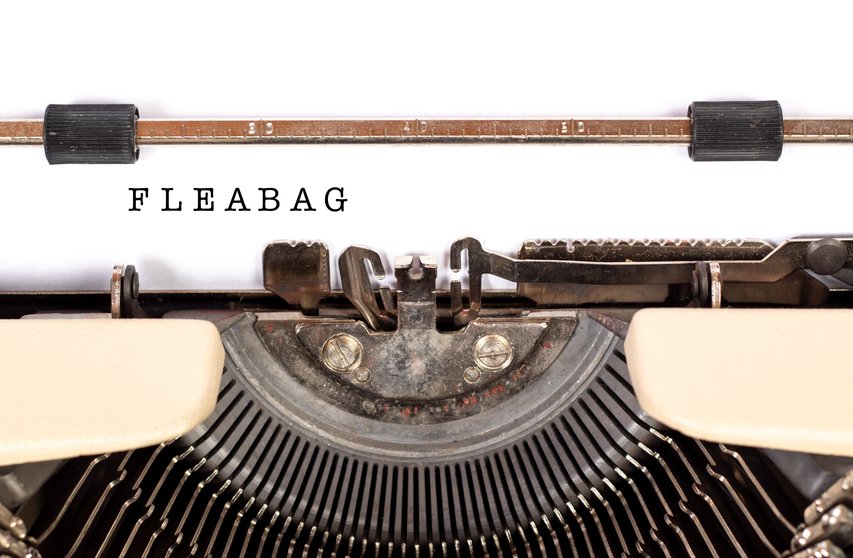 Maquina de escribir con la palabra Fleabag escrita
