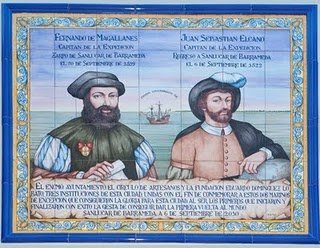 Azulejo que conmemora la Primera Vuelta al Mundo por Magallanes y Elcano