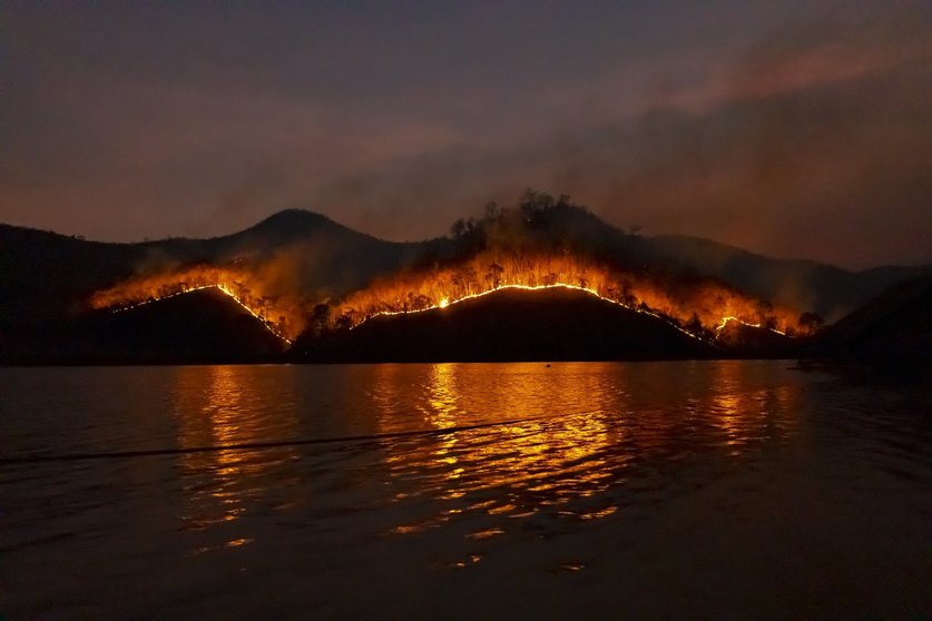 Imagen de uno de los incendios forestales