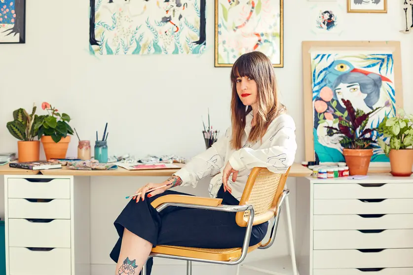 La ilustradora María Hesse. Foto: Erea Arzumendi