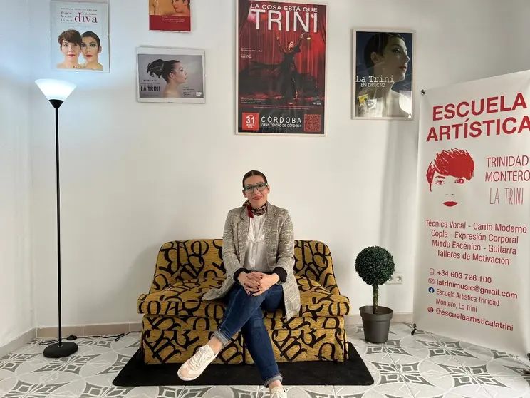 La Trini en su escuela art&iacute;stica. Foto_Mar&iacute;a Mu&ntilde;oz M&aacute;rquez