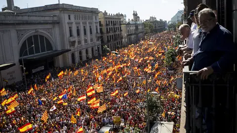 Manifestantes en el Centro de Barcelona- El economista