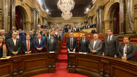 Imagen del Parlament de Catalunya tras la proclamaci&oacute;n de la independencia.