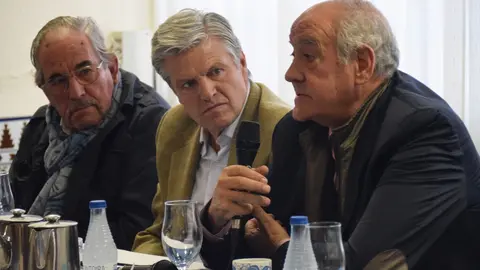 Eduardo Miura, Juan Antonio Ruiz "Espartaco" y Ram&oacute;n Valencia en el Colegio Mayor San Juan Bosco | Fuente: Miguel Guerrero / Colegio Mayor San Juan Bosco 