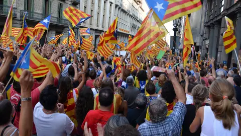 Manifestaci&oacute;n por la independencia de Catalu&ntilde;a