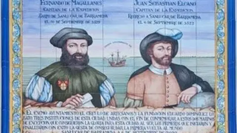 Azulejo que conmemora la Primera Vuelta al Mundo por Magallanes y Elcano