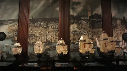 Maqueta de las naos que dieron la I Vuelta al Mundo
