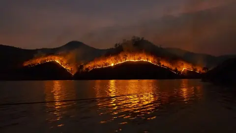 Imagen de uno de los incendios forestales