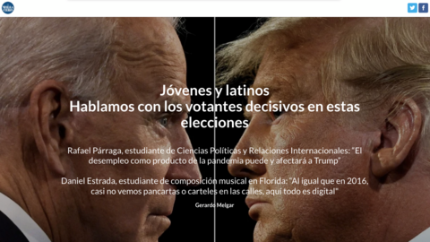 J&oacute;venes y latinos, votantes clave elecciones Estados Unidos 2020