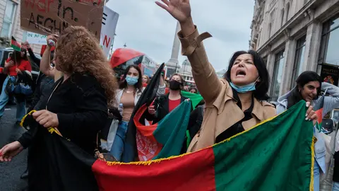 Protestas en Londres por la situaci&oacute;n en Afganist&aacute;n