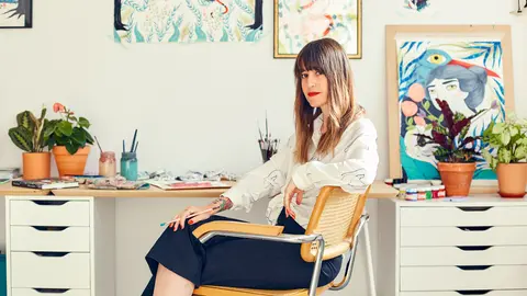 La ilustradora Mar&iacute;a Hesse. Foto: Erea Arzumendi