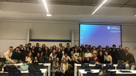 El exfutblista Carlos Marchena en la Universidad Loyola (Sevilla)