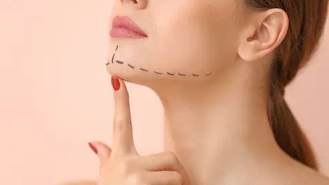 Detalle de un rostro joven