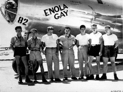 El avión americano "Enola Gay" encargado de lanzar la bomba sobre Hiroshima