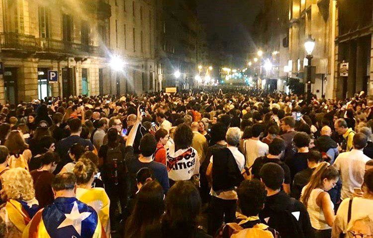 manifestaciones en cataluña por la sentencia del procés