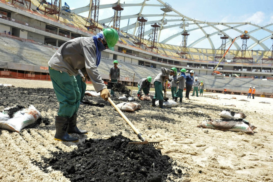 QATAR construcción de un ESTADIO