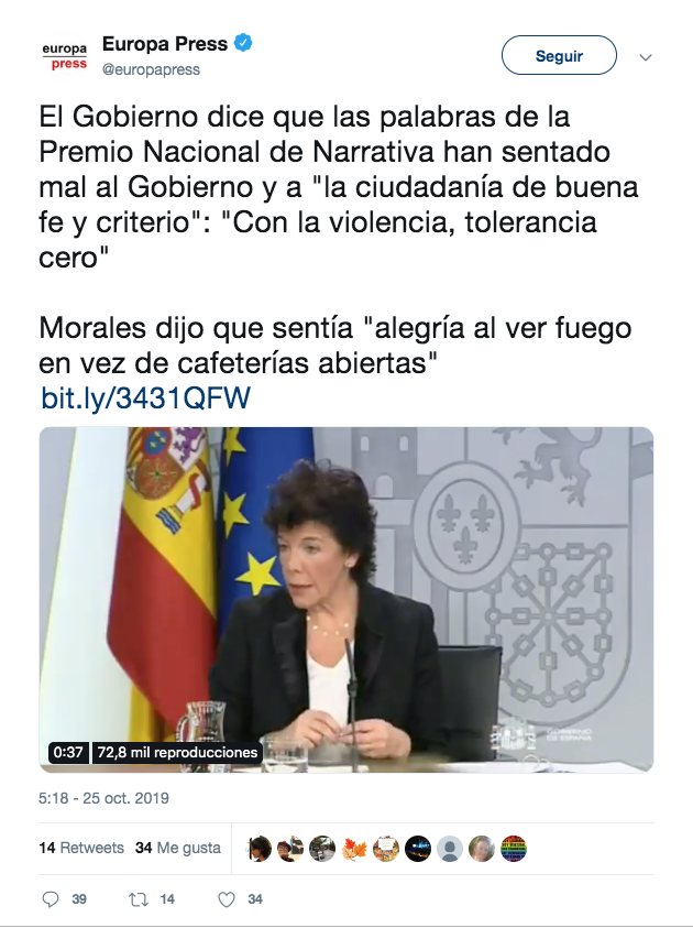 tweet Europa Press