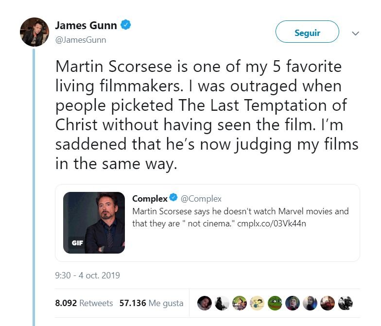 Tweet James Gunn