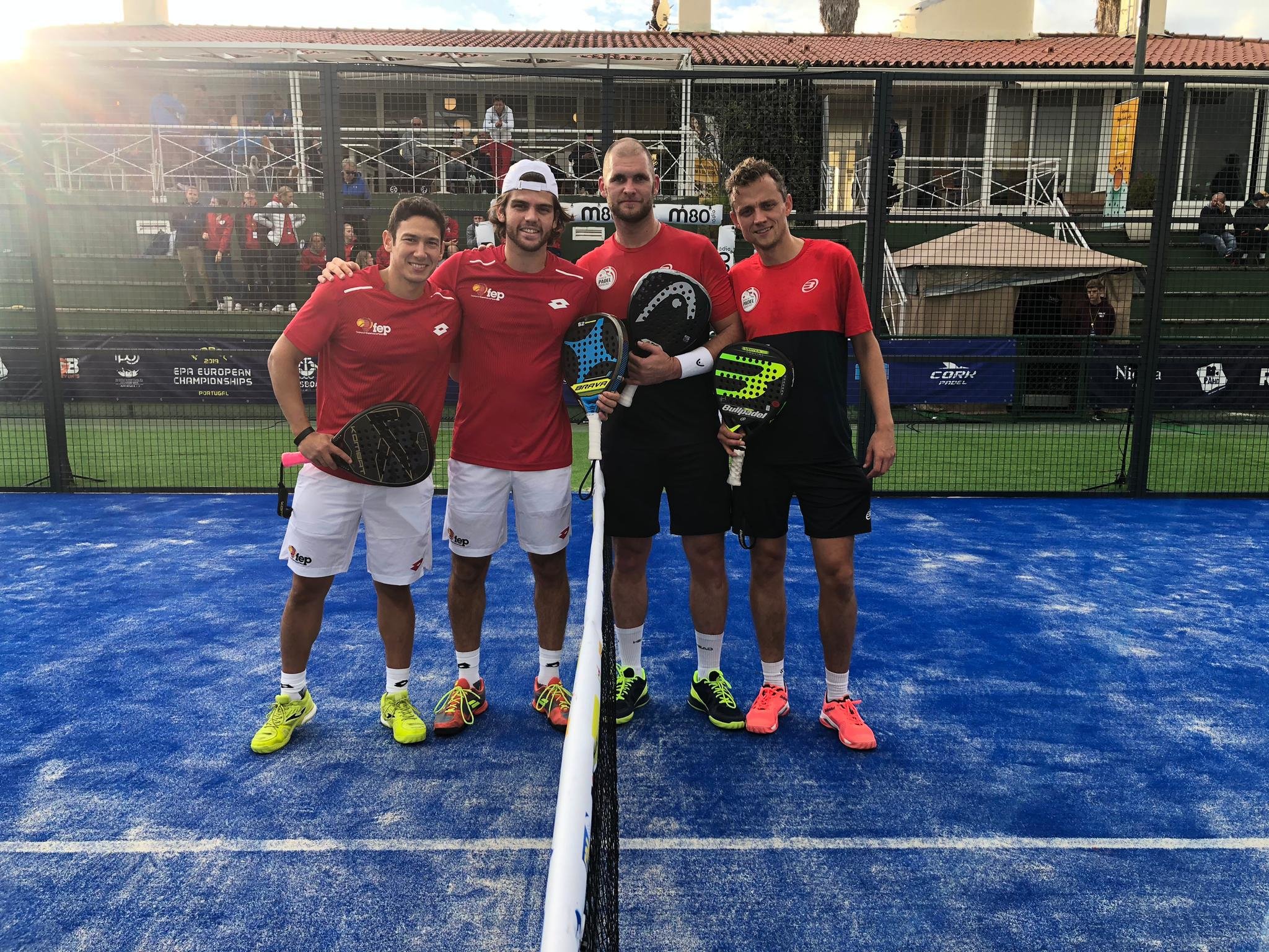 Javier Garrido y Martin Di Nenno antes de jugar su primer partido en parejas
