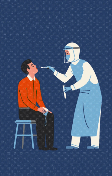 Médico tomando la muestra de un paciente para realizar la PCR_Fuente- Unsplash