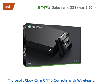 Xbox One sube sus ventas un 700% en Amazon