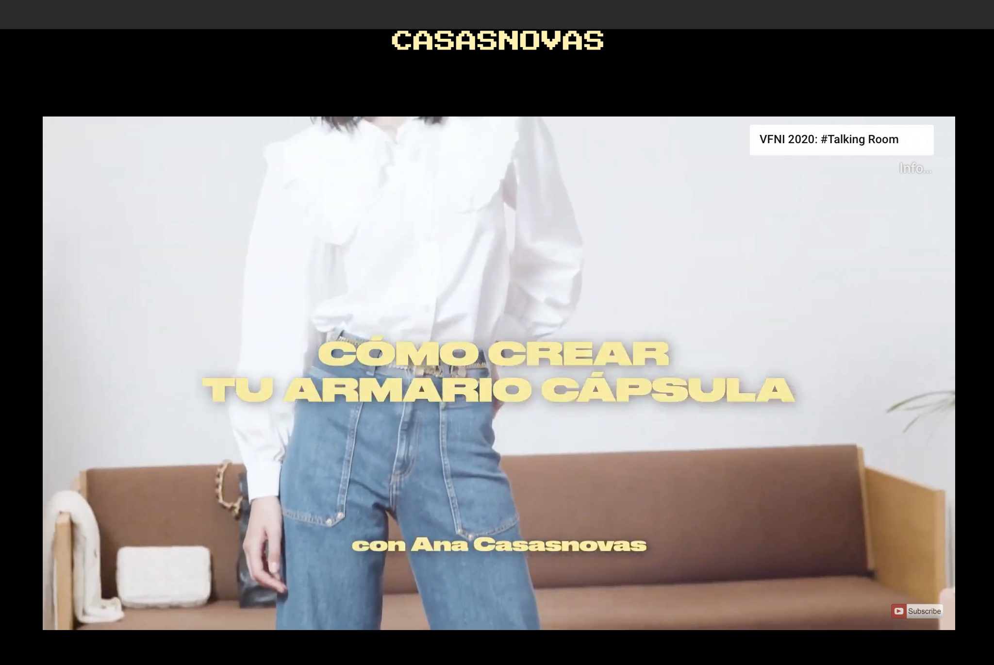 Vídeo en <em>streaming</em> con la estilista Ana Casasnovas - Captura de pantalla - #VFNO2020