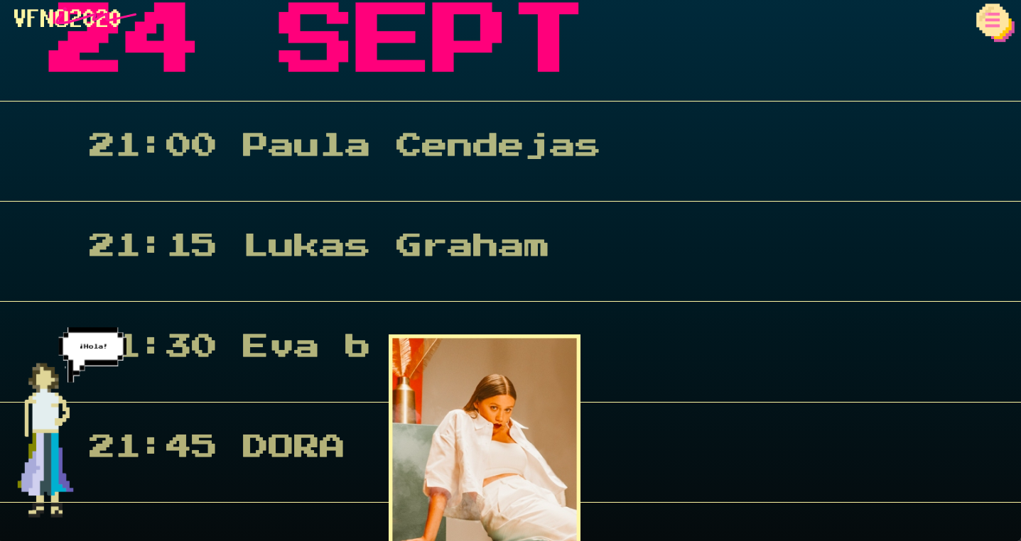 Programación de conciertos de la Vogue Fashion Night Out 2020