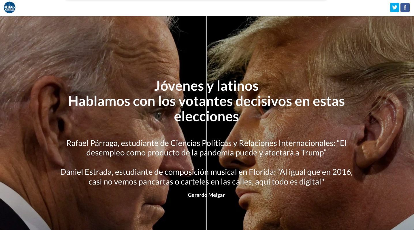 Jóvenes y latinos, votantes clave elecciones Estados Unidos 2020