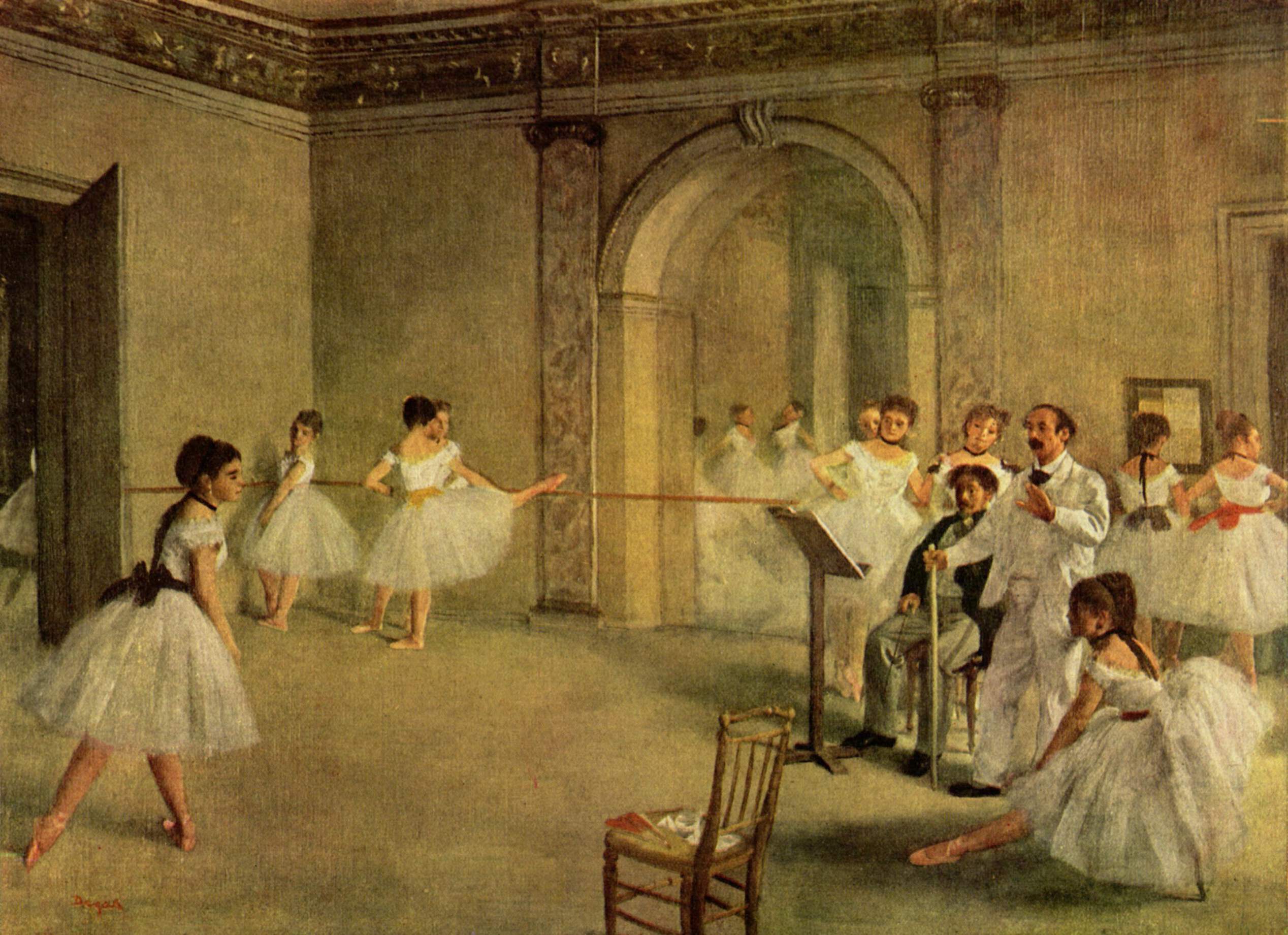 El foyer de la danza en la ópera, Degas