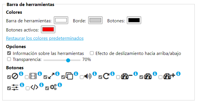 Personalización barra herramientas Enhancer
