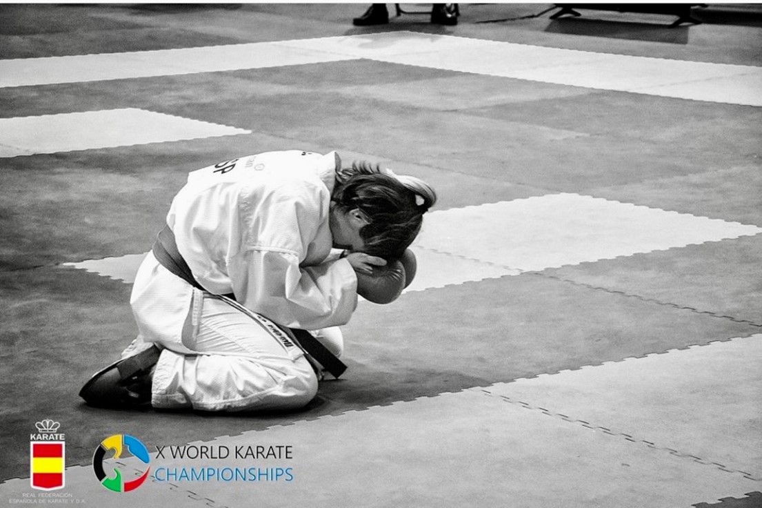 Nadia Gómez emocionada tras proclamarse campeona del mundo Sub-21