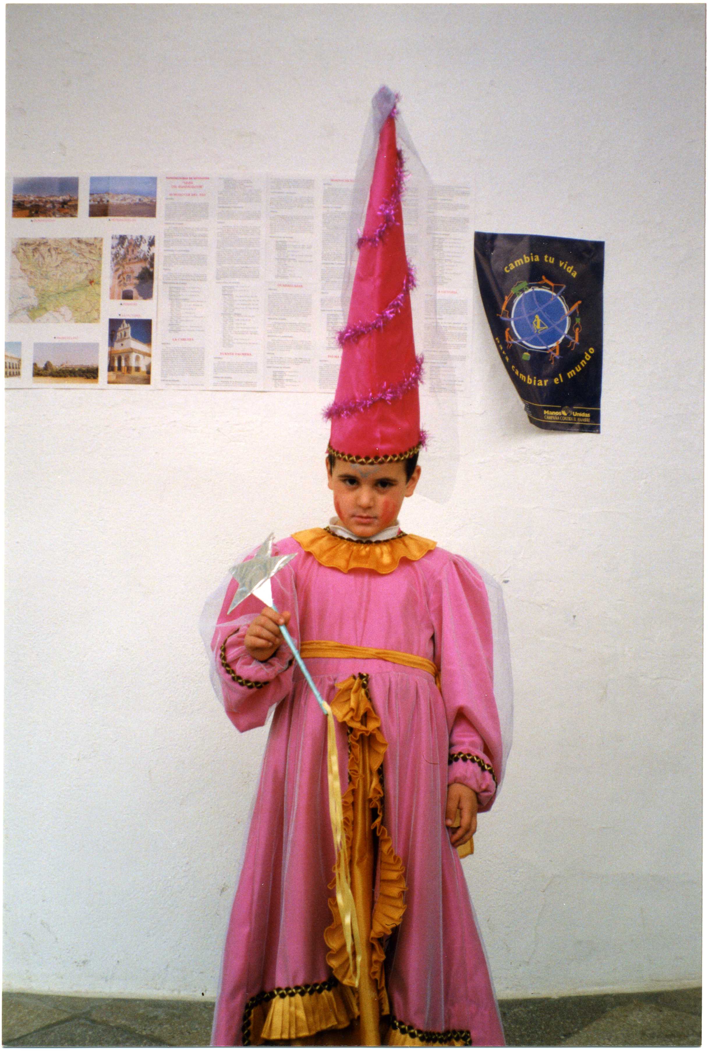 Palomo Spain, de pequeño, disfrazado