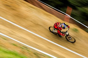 Sprint final en la pista de la última etapa del Mundial en Leogang (Austria) Sven Martin