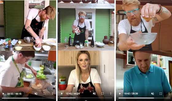 Directos de Daniel del Toro cocinando con invitados. Vía Instagram.