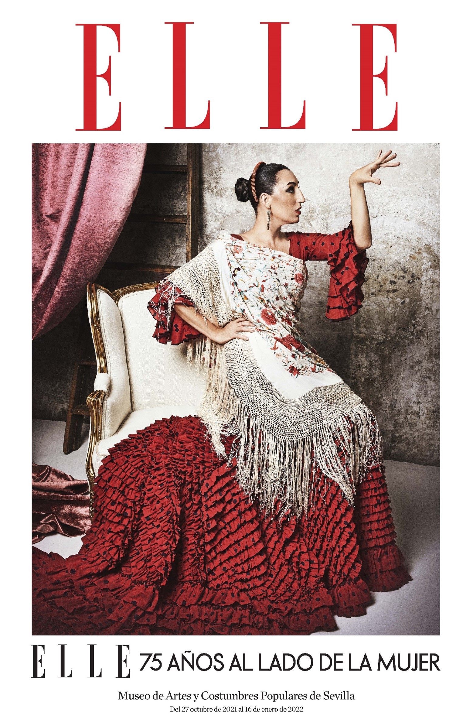 Cartel ELLE, 75 años al lado de la mujer (Sevilla)