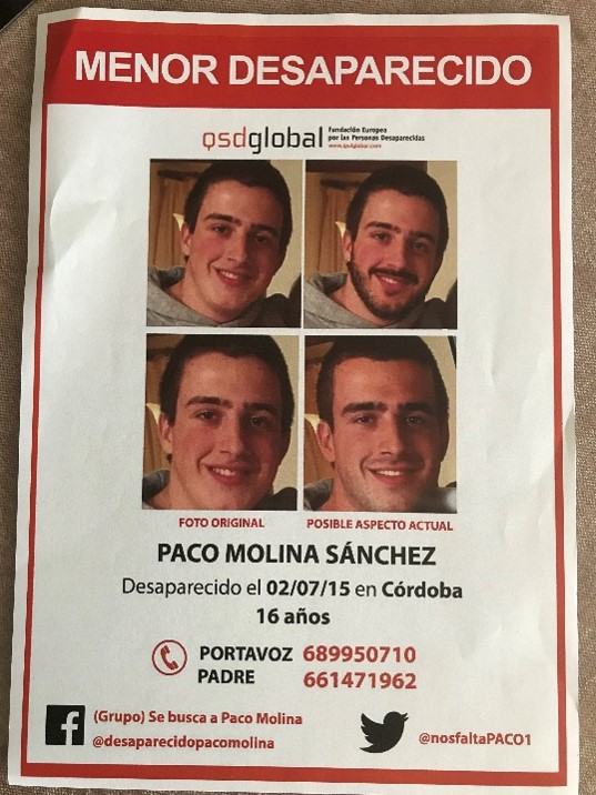 Cartel búsqueda Paco Molina