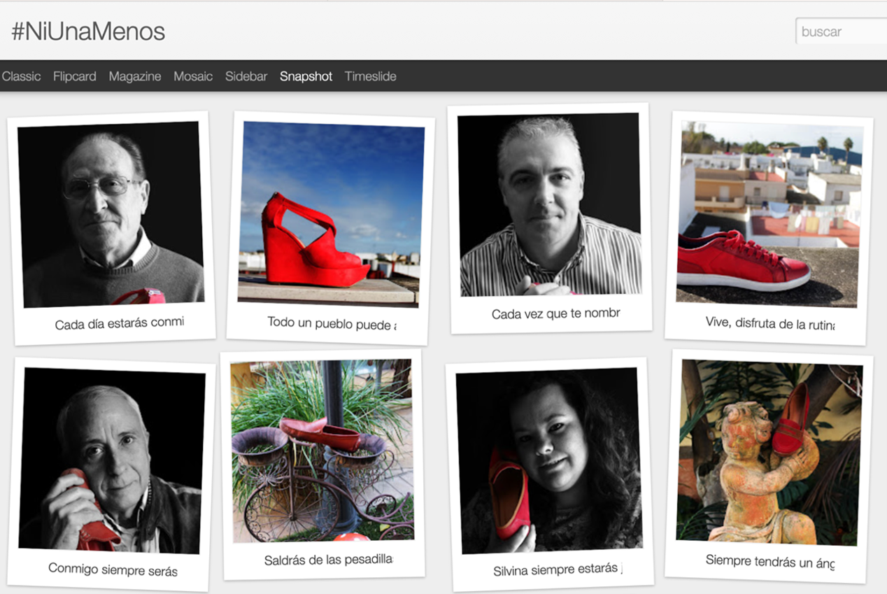 Captura de pantalla del blog de Belleda López Ni una mujer menos. http://niunamujermenos.blogspot.com