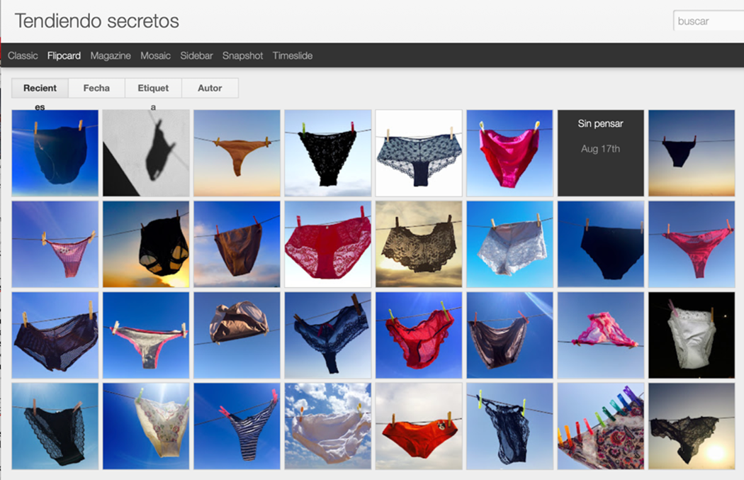 Captura de pantalla del blog Tendiendo secretos