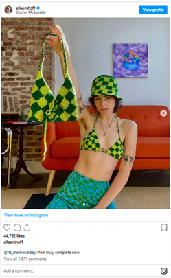 Ella Emhoff en su perfil de Instagram llevando piezas de Memorial Day.